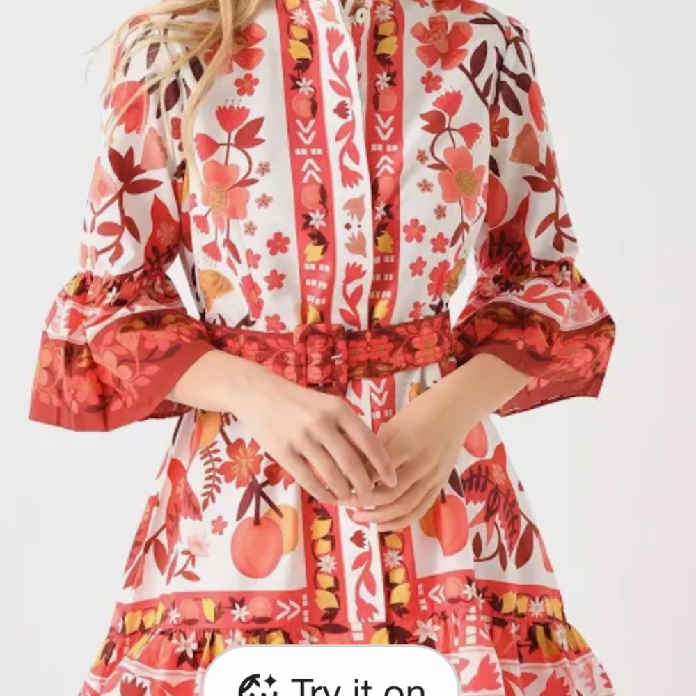 NWT FARM Rio Romantic Orchard Mini Dress Size L NEW NWT THANKSGIVING - Picture 3 of 6